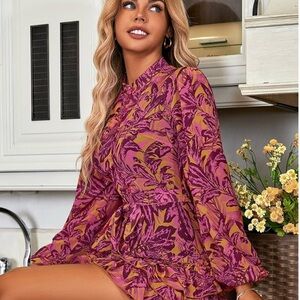 Floral Pink and Yellow Dress